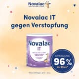 Novalac IT Milchnahrung eignet sich für Babys und Kleinkinder mit Verstopfung von Geburt bis zum 3. Lebensjahr.