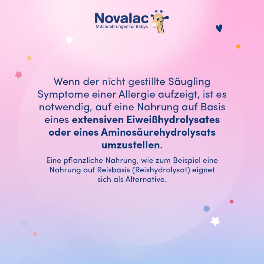 Extensives Caseinhydrolysat, Diätetisches Lebensmittel (für besondere medizinische Zwecke) bei einer Kuhmilcheiweißallergie und häufigem Spucken für Babys und Kleinkinder von Geburt bis zum 3. Lebensjahr.