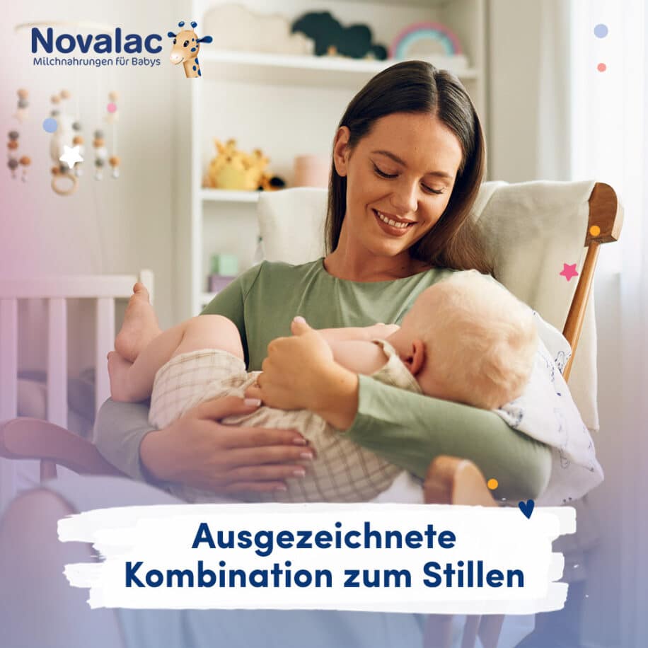 Novalac PRE Säuglingsanfangsmilchnahrung für Babys, die nicht, oder nur teilweise gestillt werden, von Geburt an bis zum 6. Monat.