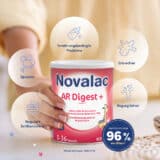 Novalac AR Digest + Milchnahrung zum Diätmanagement der Regurgitation bei Säuglingen von der Geburt bis zum Alter von 36 Monaten.
