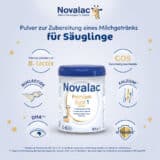 Novalac Premium Gold 1 Säuglingsanfangsmilchnahrung für Babys, die nicht, oder nur teilweise gestillt werden, von Geburt an bis zum 6. Monat.