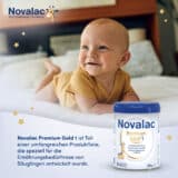 Novalac Premium Gold 1 Säuglingsanfangsmilchnahrung für Babys, die nicht, oder nur teilweise gestillt werden, von Geburt an bis zum 6. Monat.