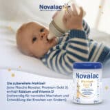 Novalac Premium Gold 3 Folgemilch ist für Kinder von 1 bis 3 Jahren als Teil einer abwechslungsreichen und ausgewogenen Ernährung bestimmt.